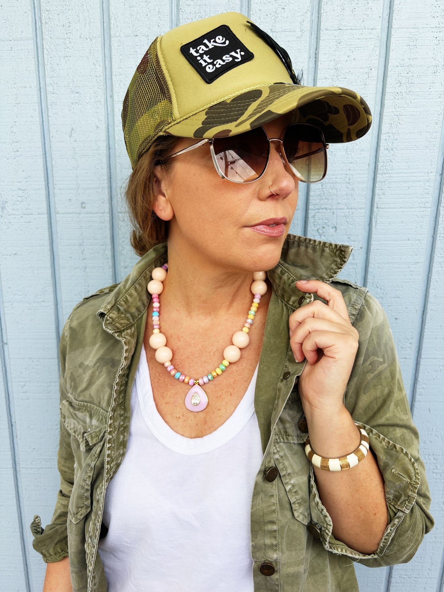 Hurley Necklace With Lavender Pendant