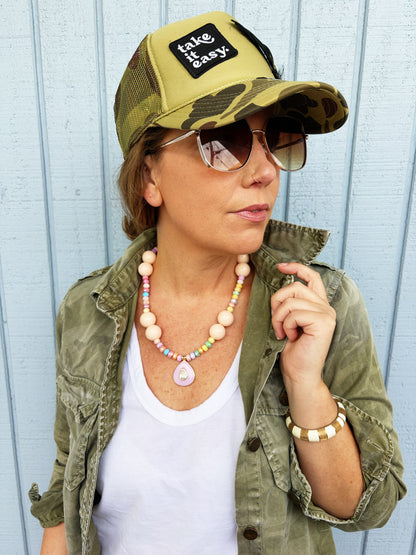 Hurley Necklace With Lavender Pendant