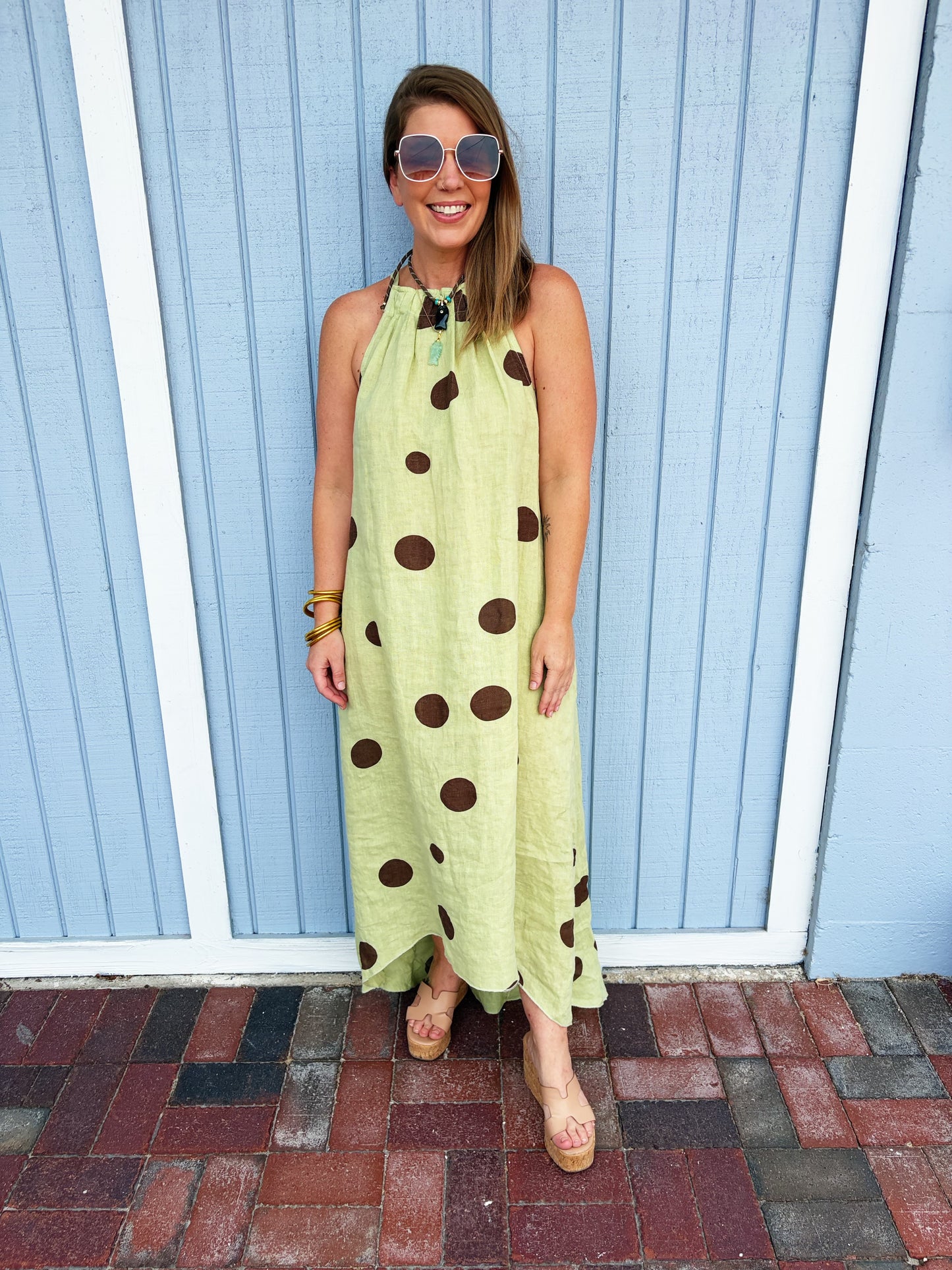 Stamp Linen Dress
