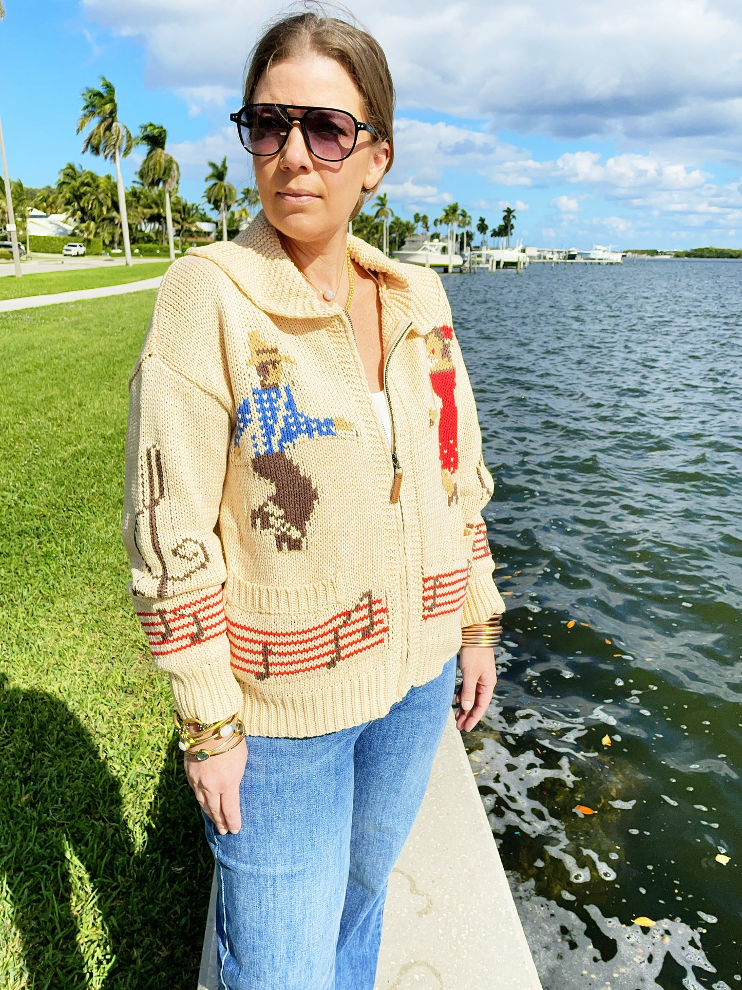 Boogie Down Zip-up Sweater