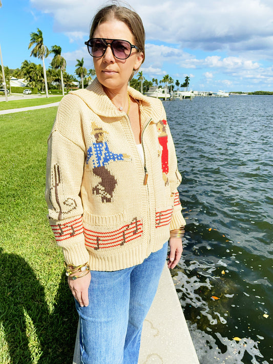 Boogie Down Zip-up Sweater