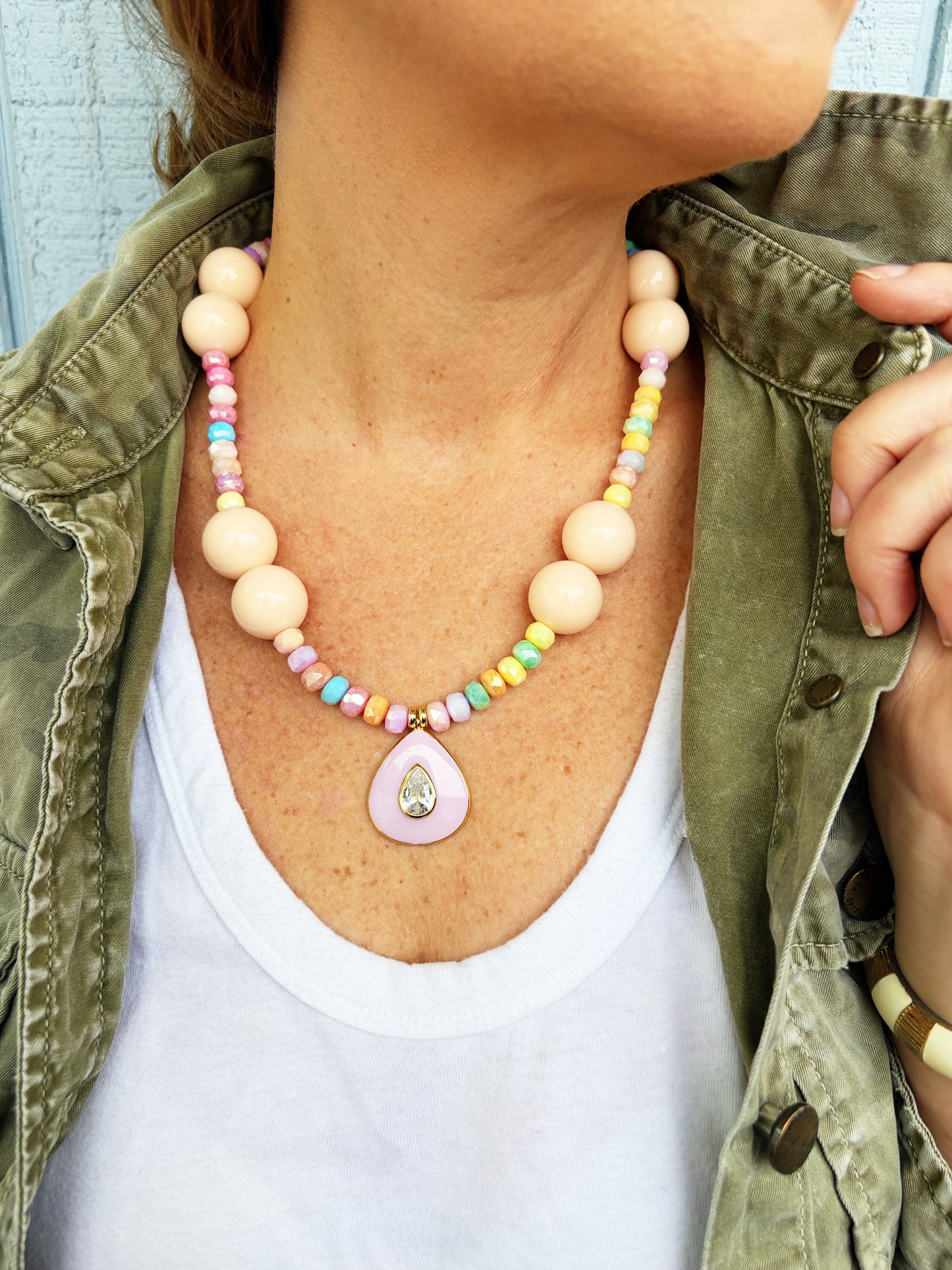Hurley Necklace With Lavender Pendant