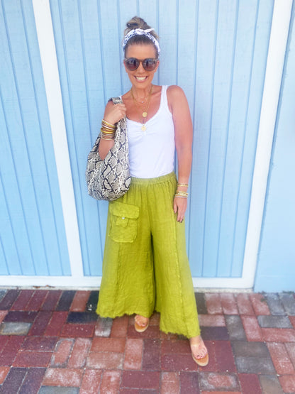 Melissa Linen Wide Leg Pant- 3 colors