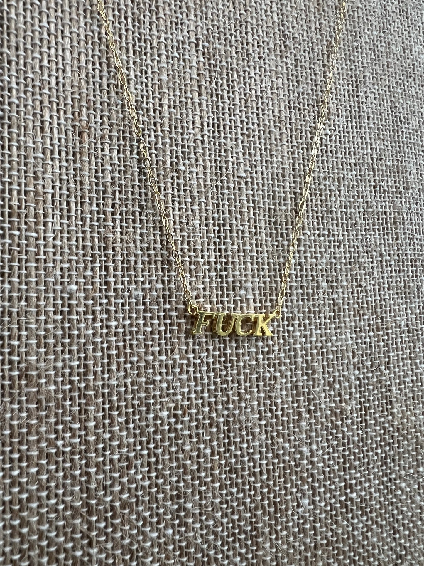Gold F*** Necklace