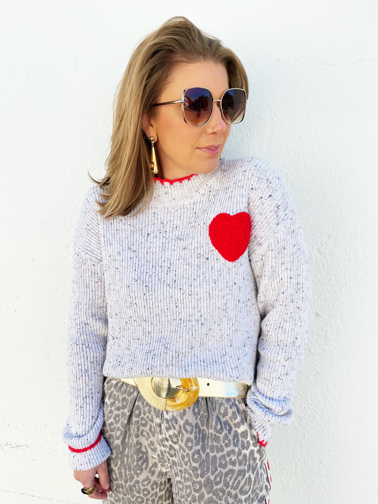 Lulu Heart Sweater S/M