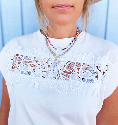 Lacey Top in White