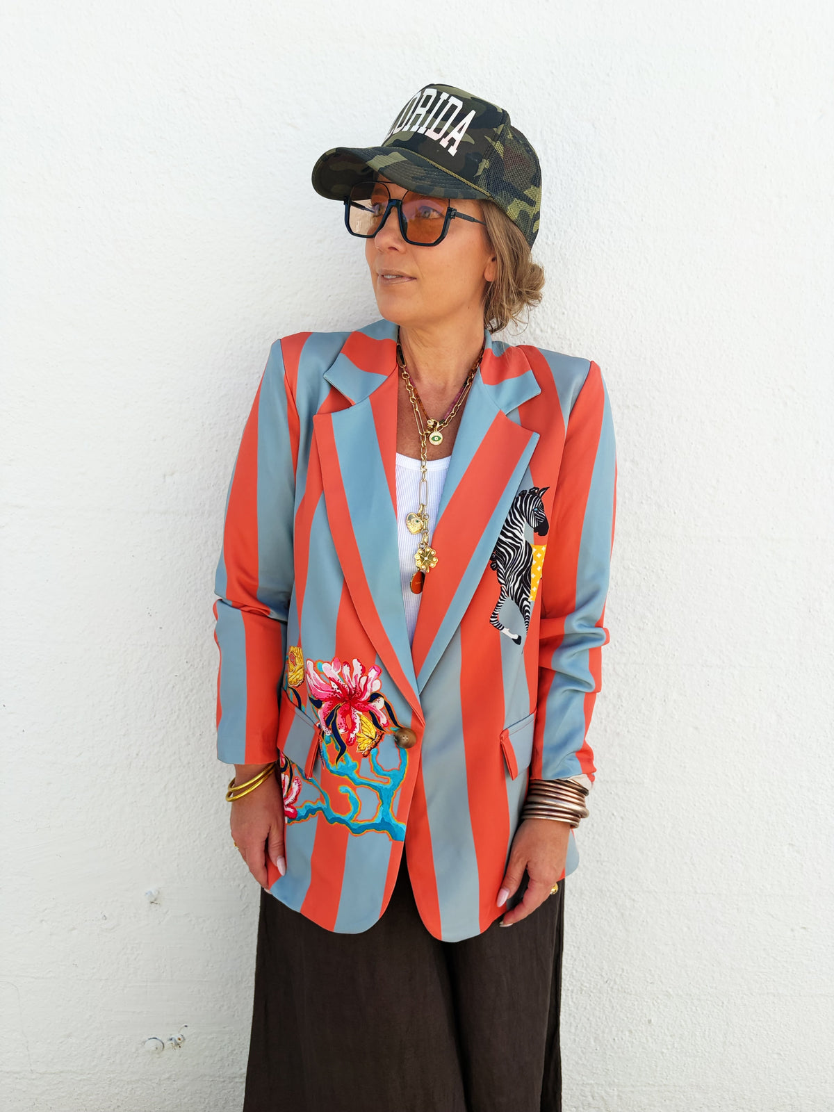 Zebra Striped Blazer