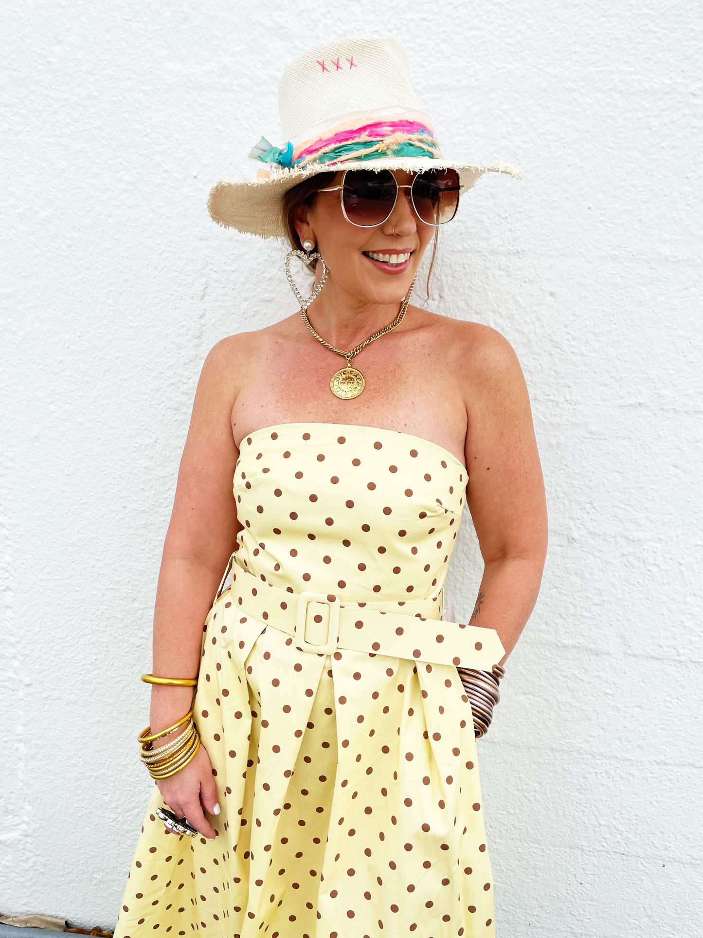 Diane Polka Dot Dress - Pink- FINAL SALE