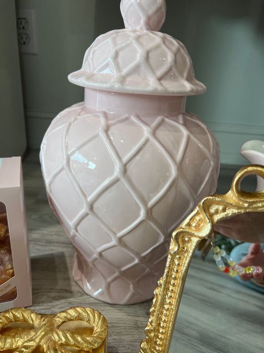 Large Pink Ginger Jar