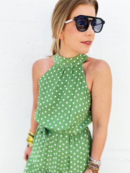 Last one! Green Polka Dot Size Small
