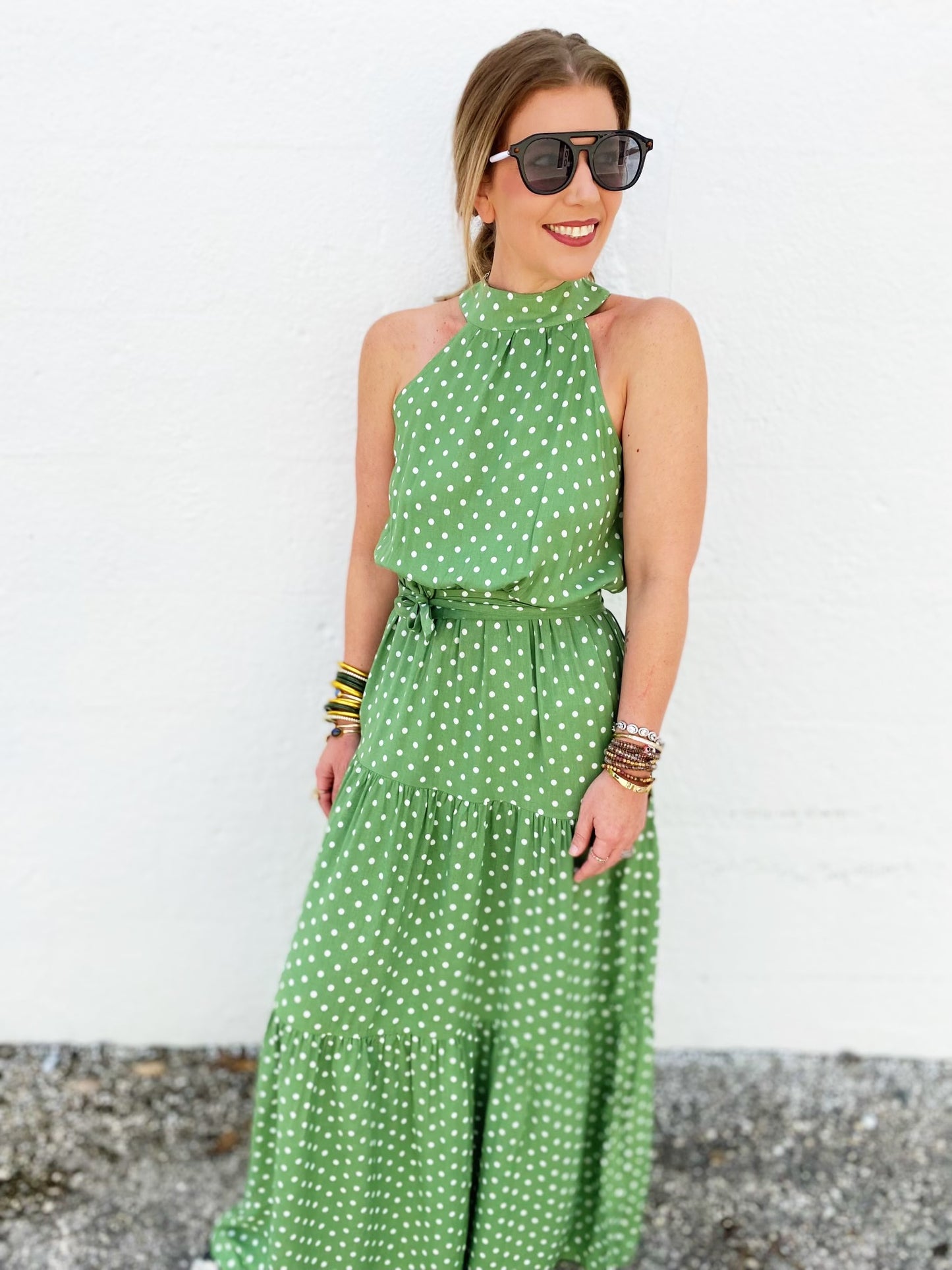Last one! Green Polka Dot Size Small