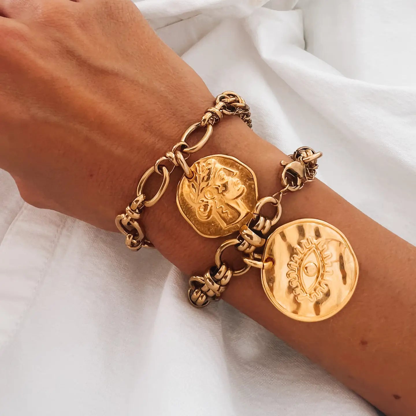 Evil Eye Coin Bracelet **SOLD SEPARATE**