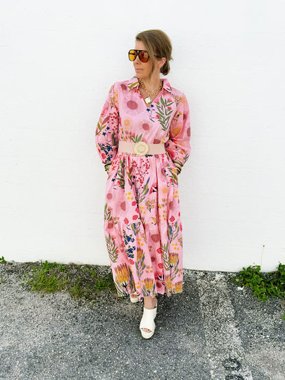 Alister Pink Belted Dress