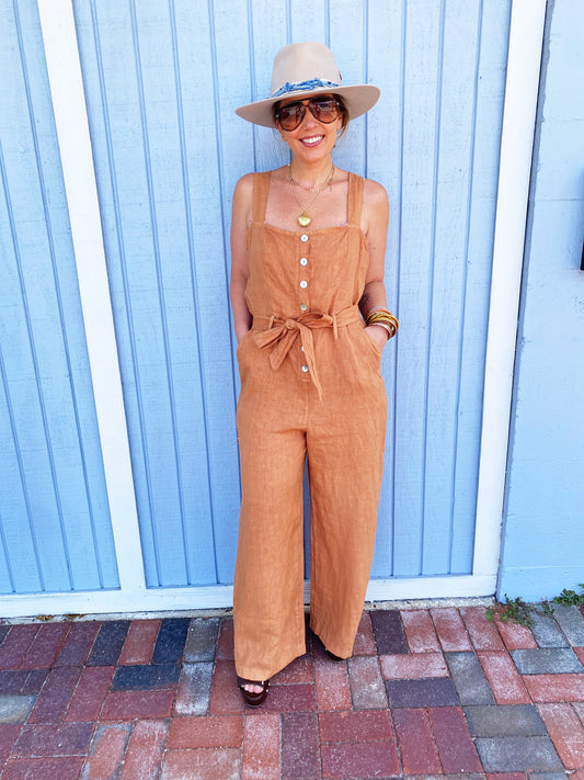 Jamie Jumpsuit in Terracotta
