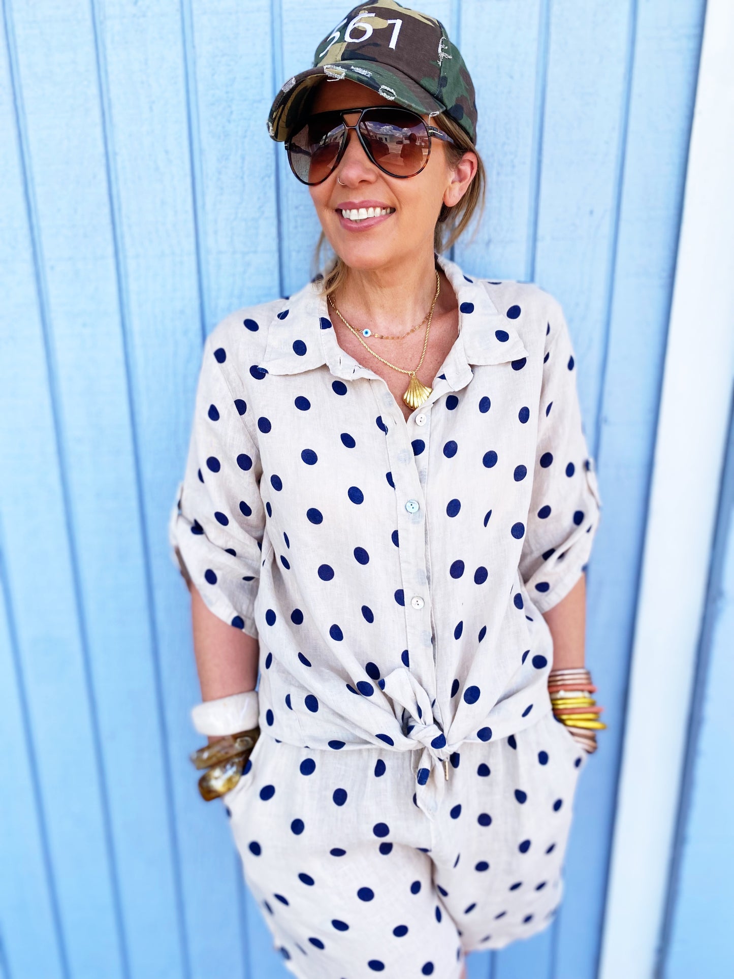 Paulette Polka Dot Top