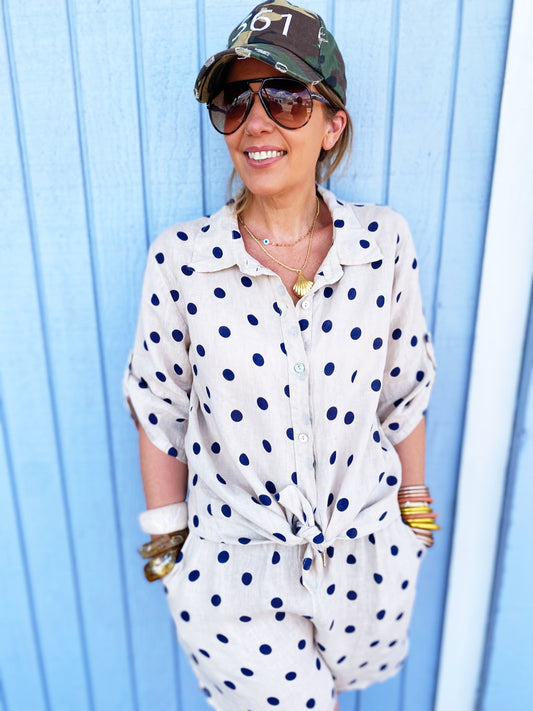 Paulette Polka Dot Top