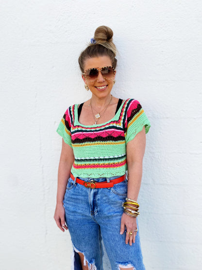 Ethan Crochet Top