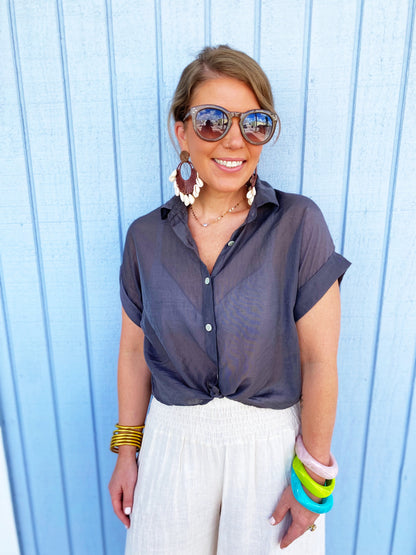 Shelby Tie Top - Multiple Colors