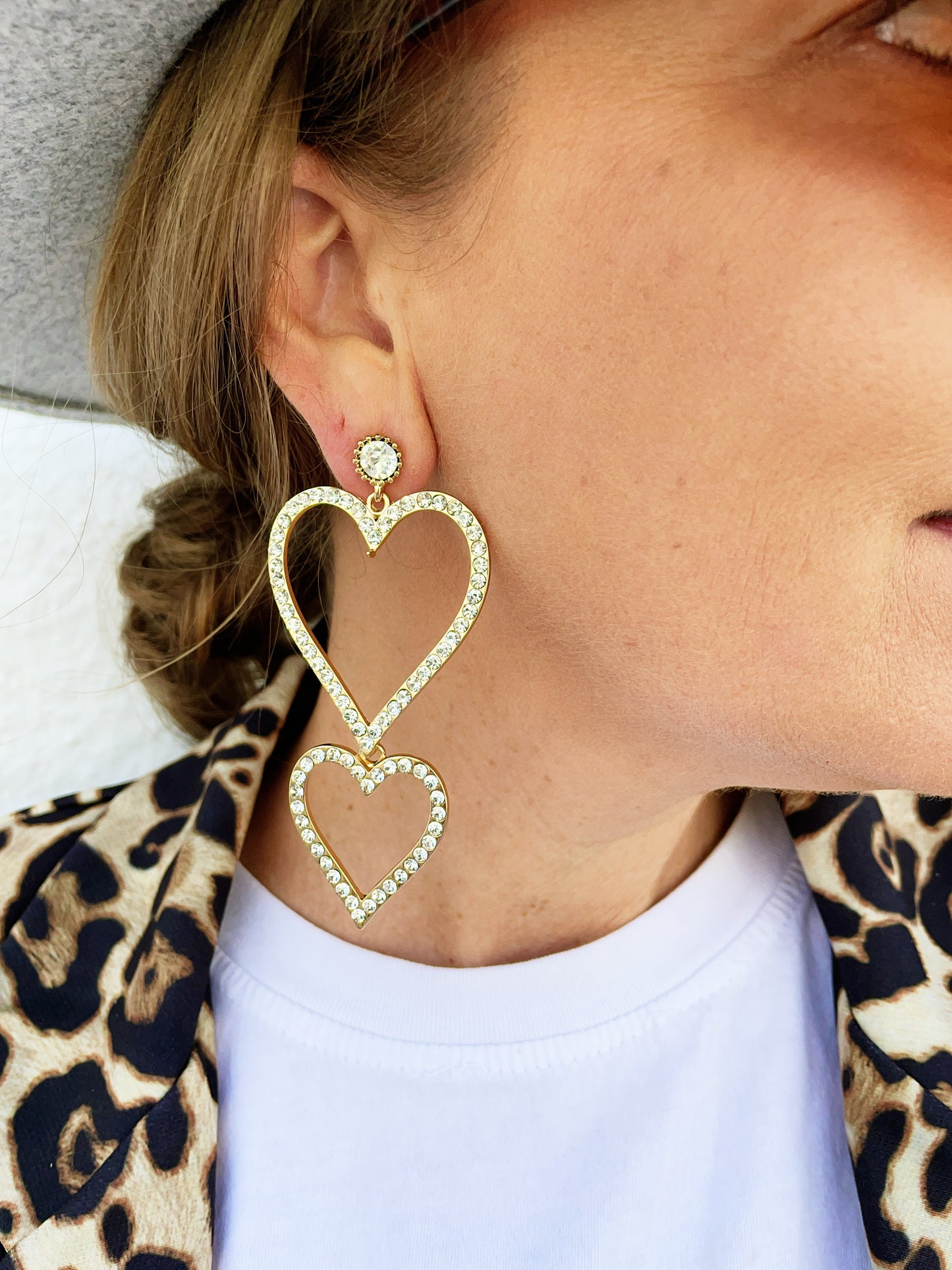 Double Heart Earrings