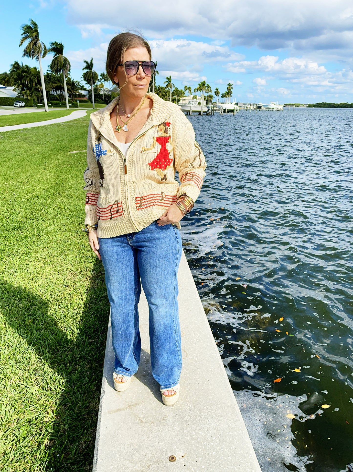 Boogie Down Zip-up Sweater