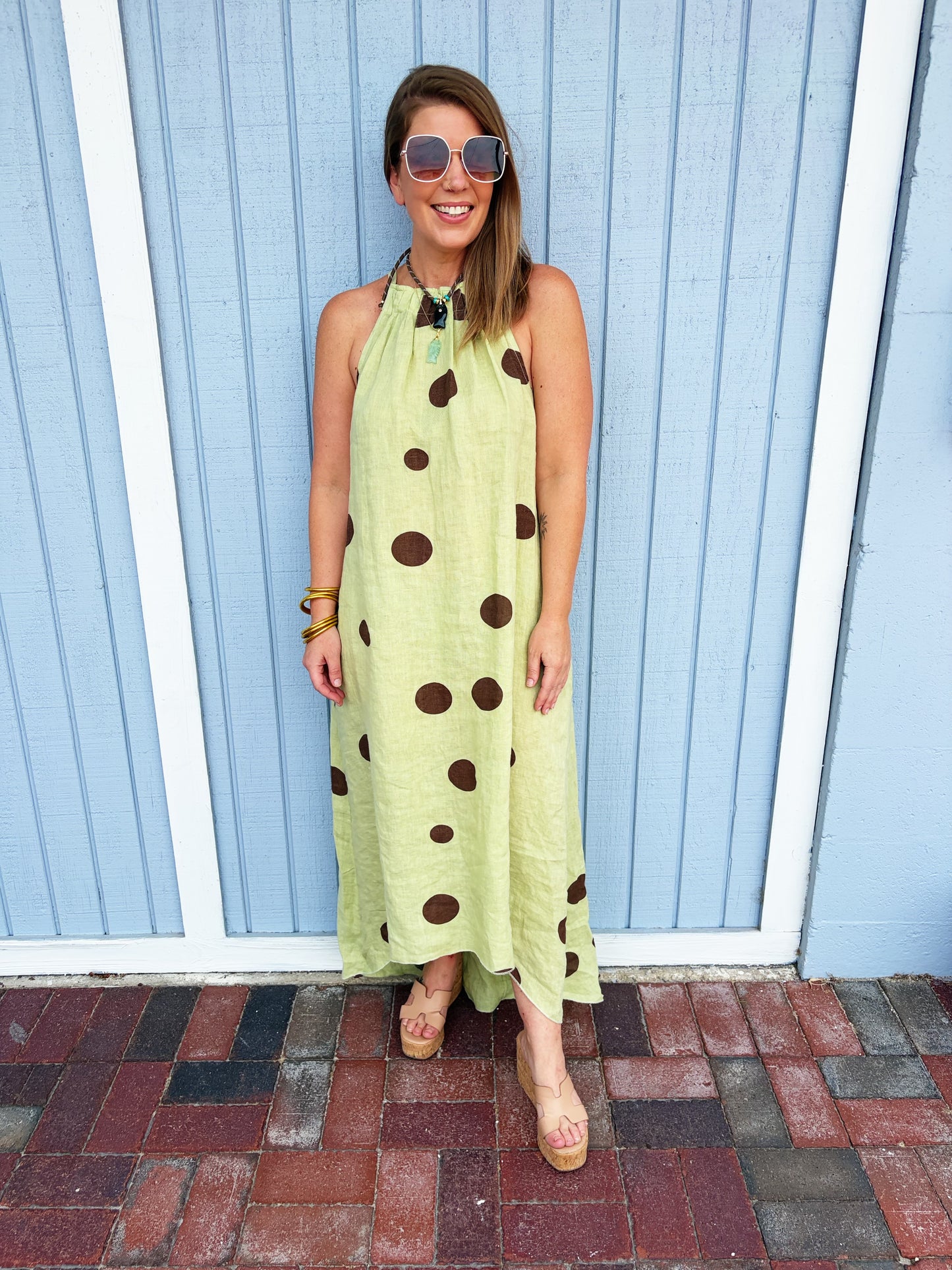 Stamp Linen Dress