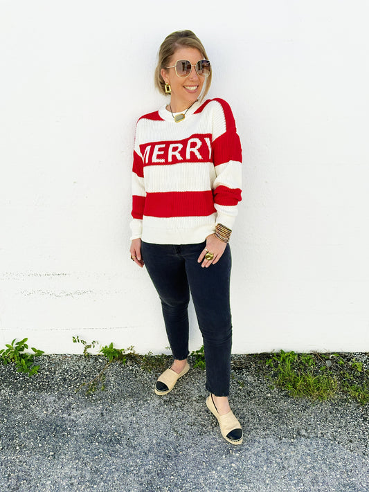 Christmas Merry Lettering Sweater