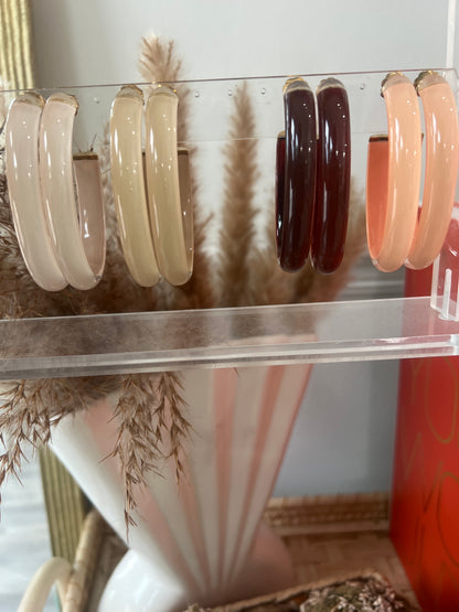 Oval XL Lucite Hoops *SAMPLE SALE * FINAL SALE