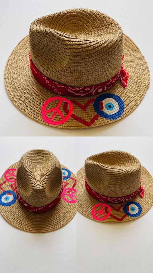 Eye hope for peace and love *one of a kind-hand painted