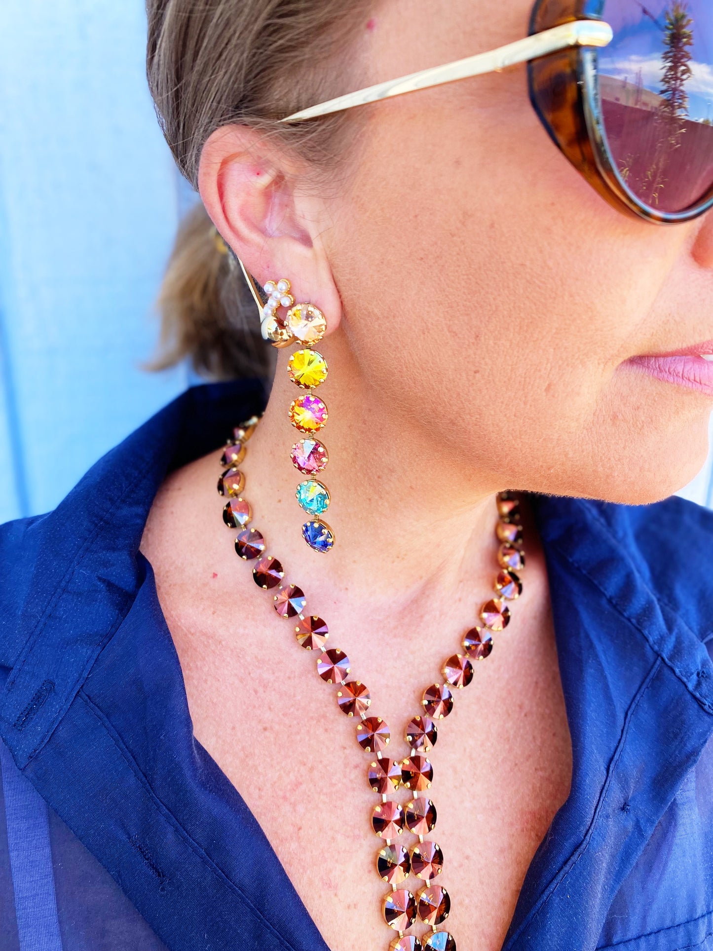 Lilibet Earrings Single in Watermelon Mix