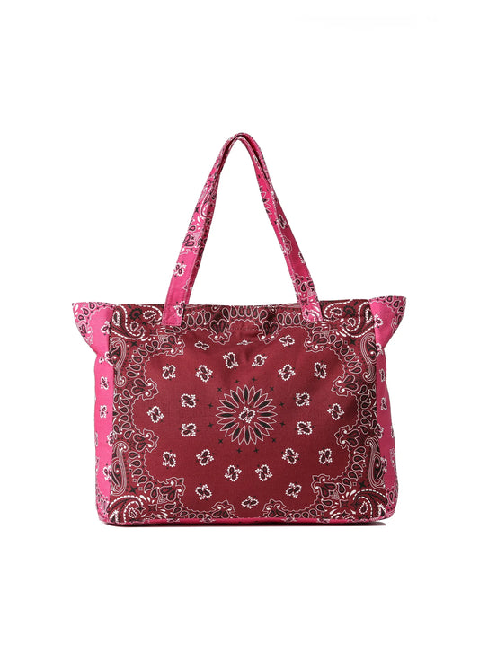 Bailey Bandana Tote Burgundy/Pink PREORDER 5/5