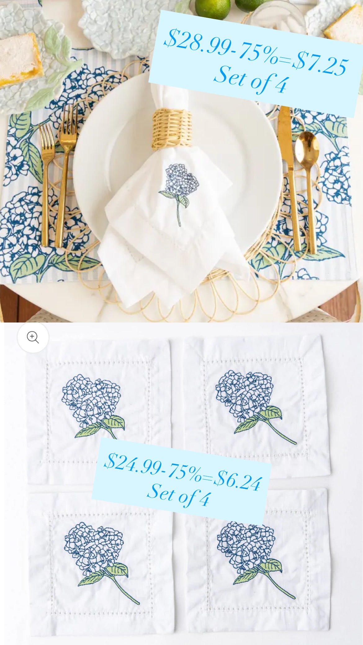 Hydrangea Stem Tablescape *FINAL SALE
