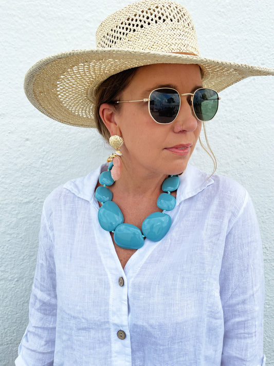 Charlotte Necklace in Blue