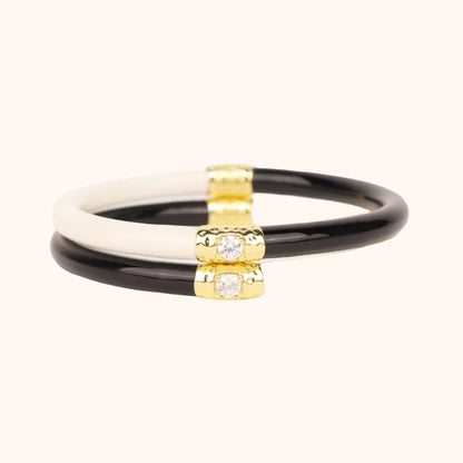 BLACK/IVORY YIN & YANG ALL WEATHER BANGLES® (AWB®)