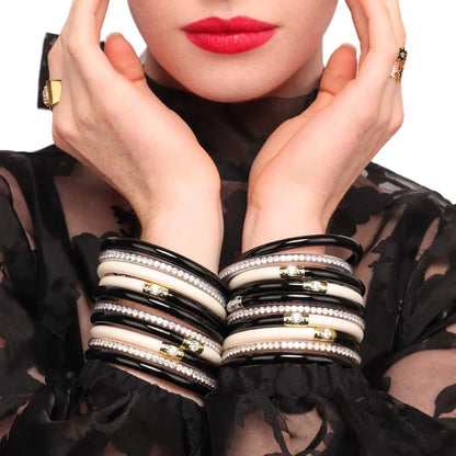 BLACK/IVORY YIN & YANG ALL WEATHER BANGLES® (AWB®)