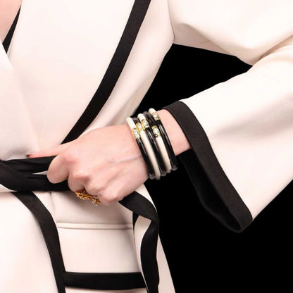 BLACK/IVORY YIN & YANG ALL WEATHER BANGLES® (AWB®)