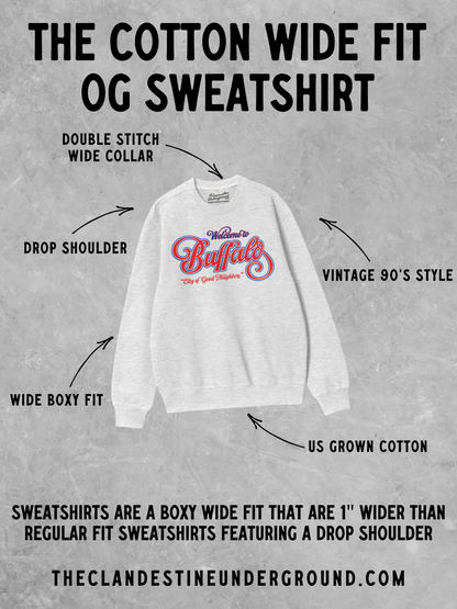 Underground Original Design: Friendsgiving Dinner Boxy Cotton Sweatshirt