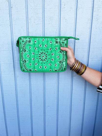 Beau Bandana Pouch Green