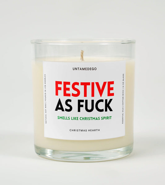 Festive AF | Funny Christmas Candle