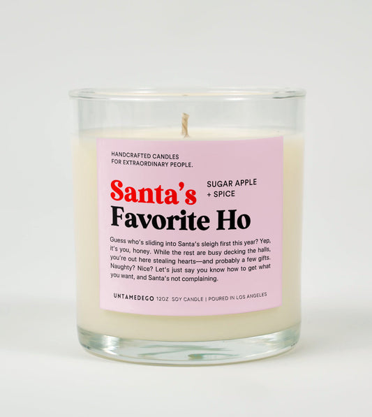 Santa's Favorite Ho | Funny Candle