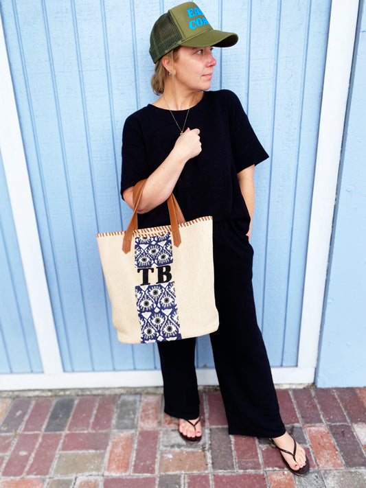 Custom Beaded Tote Bag