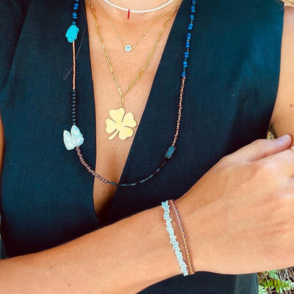 Rue Mother of Pearl Eye Necklace