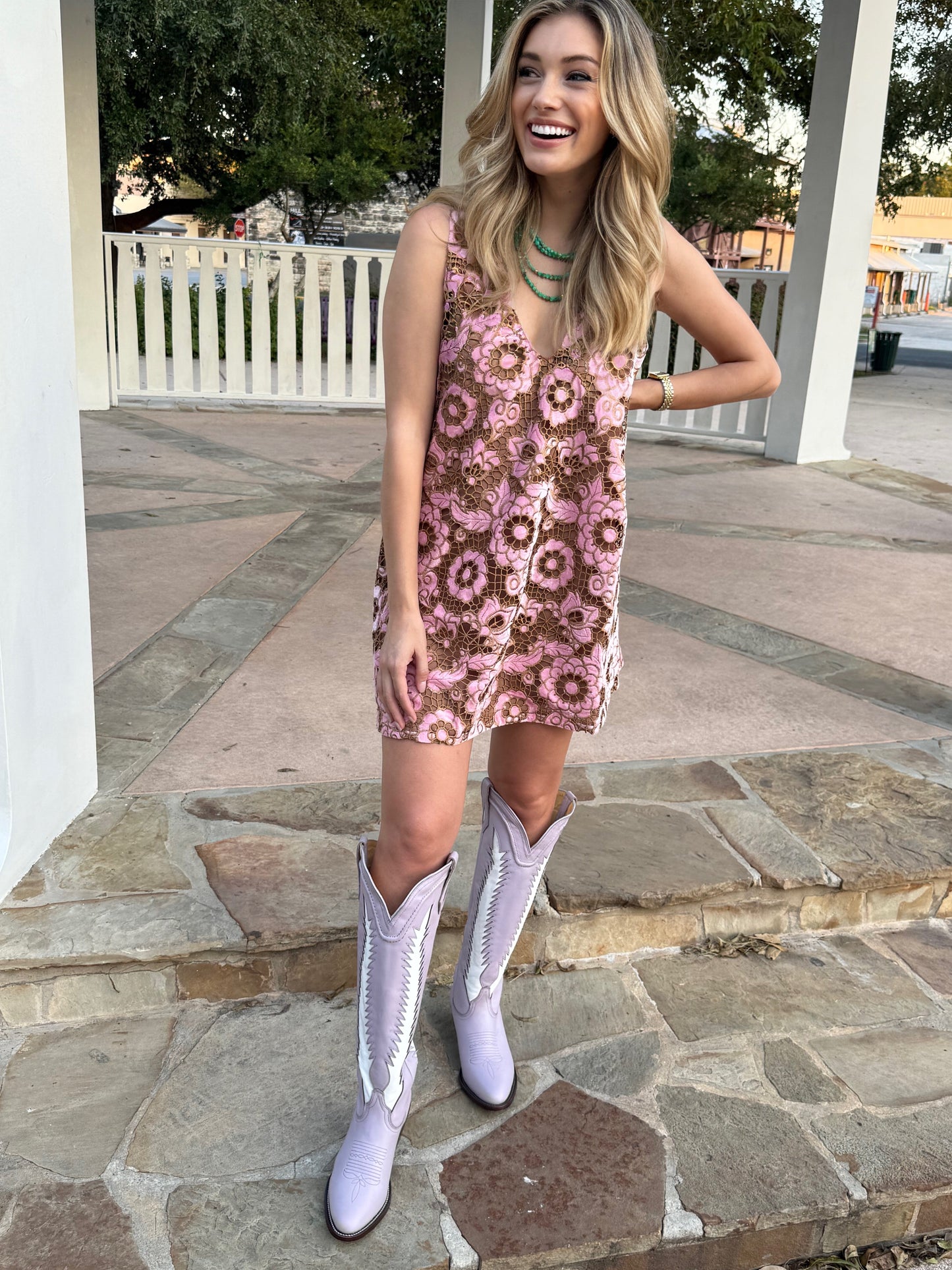 Lola Mini Dress -Golden Rose