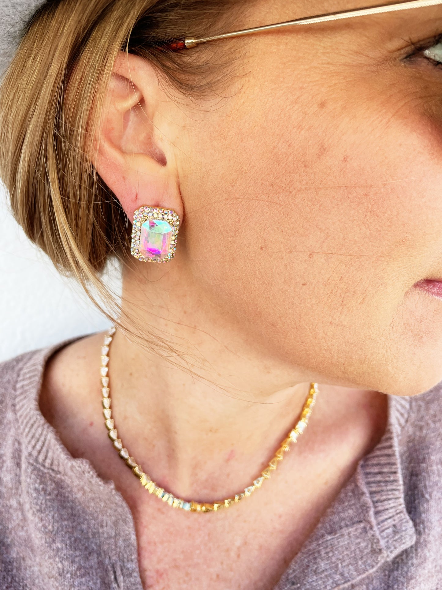 Emma Earrings in Iradescent Gold *FINAL SALE