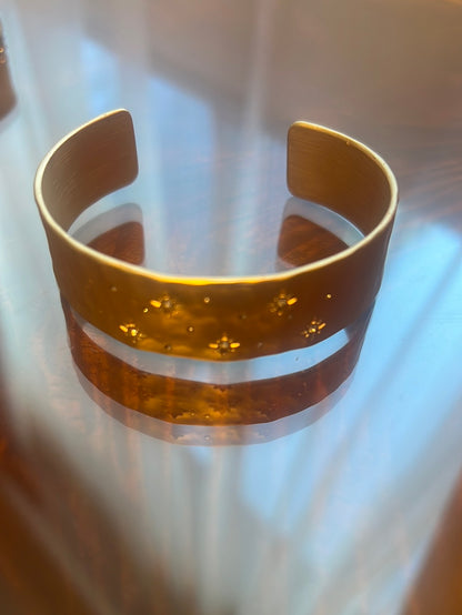 Crystal pounded cuff