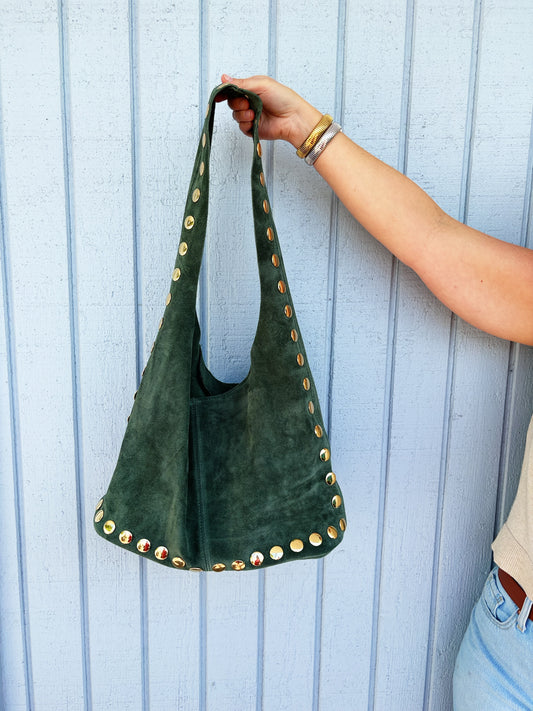 Sherry Suede Bag Green