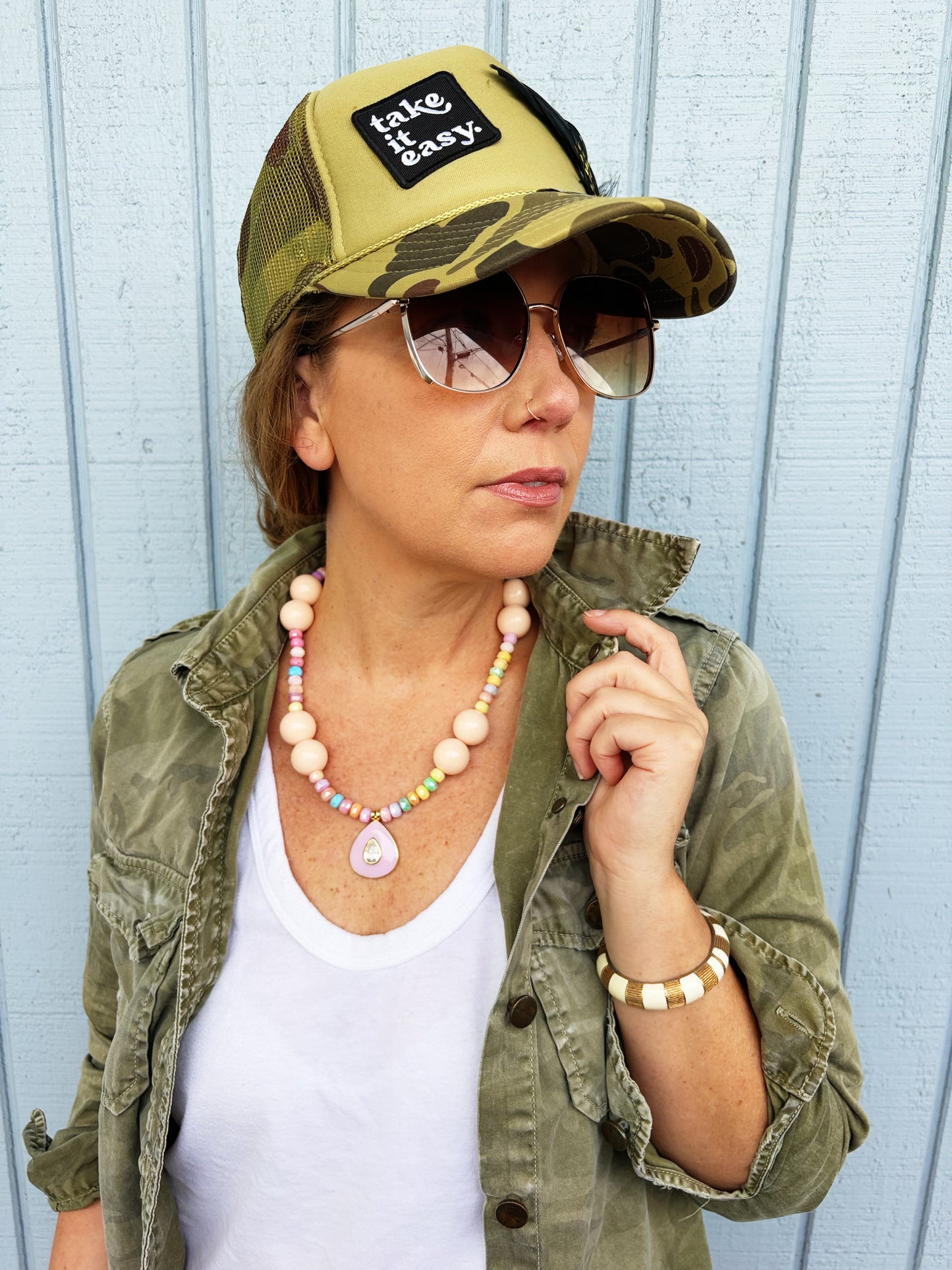 Hurley Necklace With Lavender Pendant