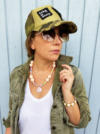 Hurley Necklace With Lavender Pendant