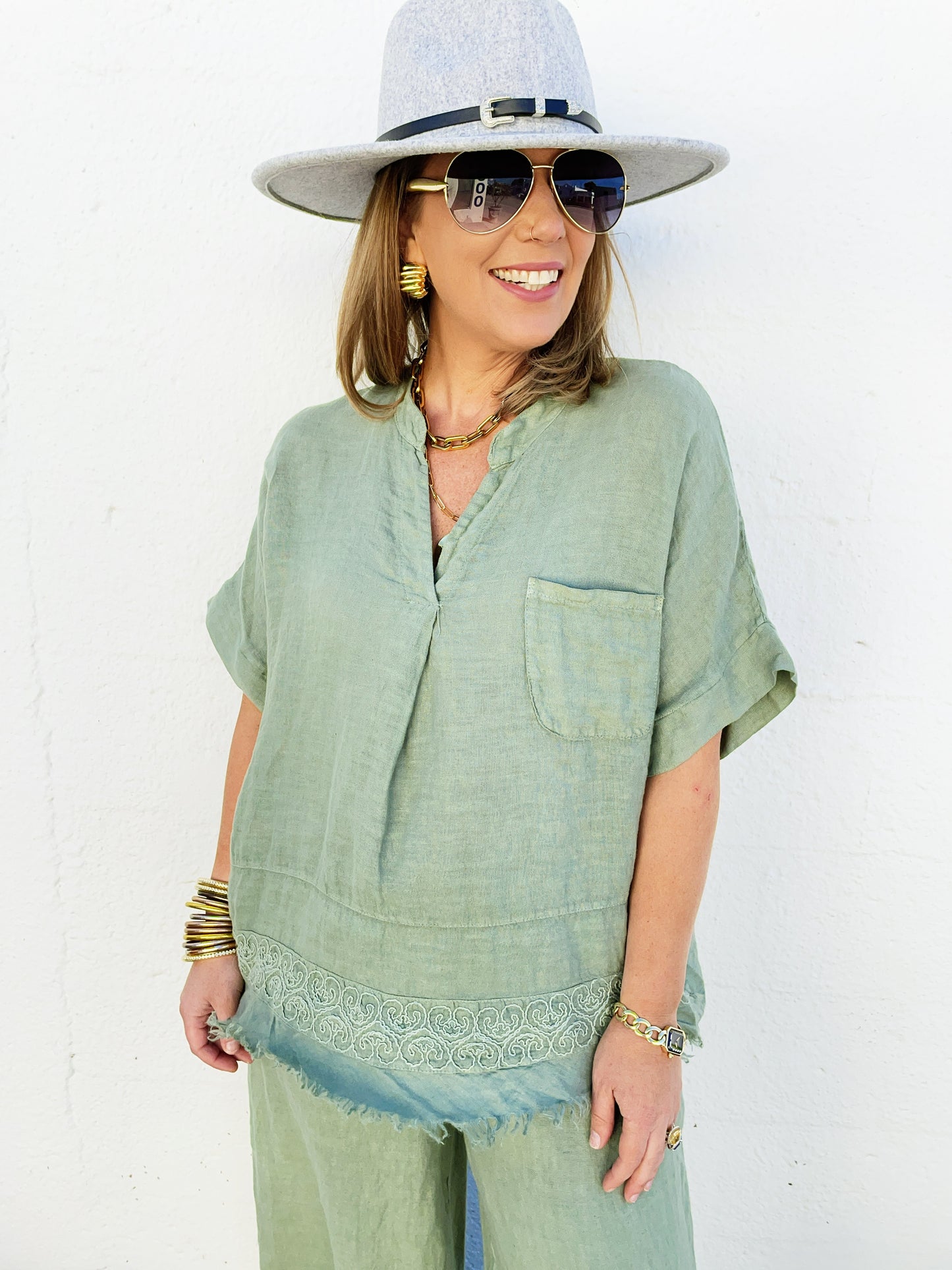 Luna Top In Green