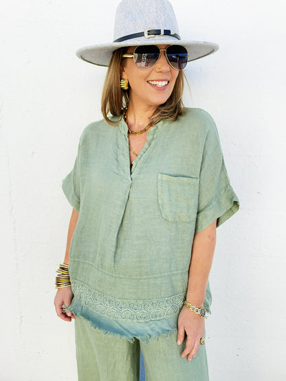 Luna Top In Green