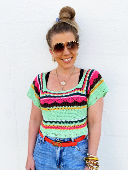Ethan Crochet Top